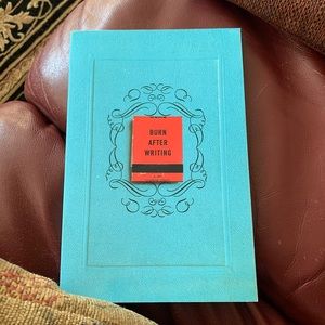 NEVER USED burn after writing book